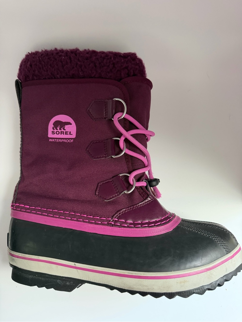 Sorel Kids Yoot Pac Waterproof Snow Boots Purple kids size 4